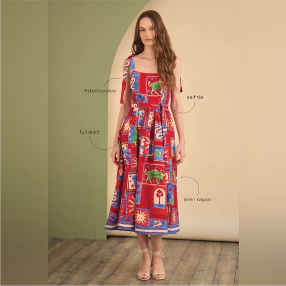 Hunter Bell Quincy Dress in Santa Fe Size 12 NWT - Picture 11 of 11